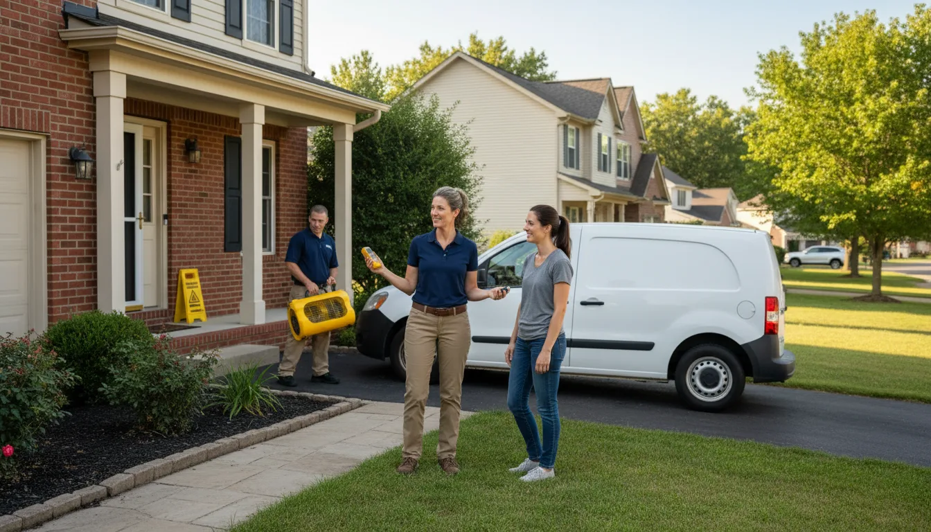 Residential water damage restoration in Pittsfield, IL
